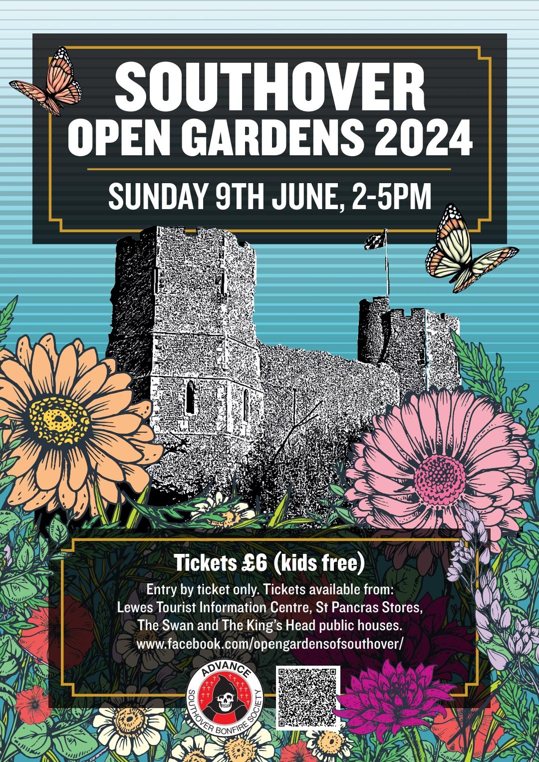 Southover Open Gardens 2024 poster. Text in paragraph above